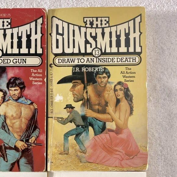 Vintage The Gunsmith All Action Western Romance Novel  x4 - Picture 3 of 14